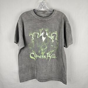 Cypress Hill Shirt Mens Large Gray Green Smoke Graphic Hip Hop Band Tee Music